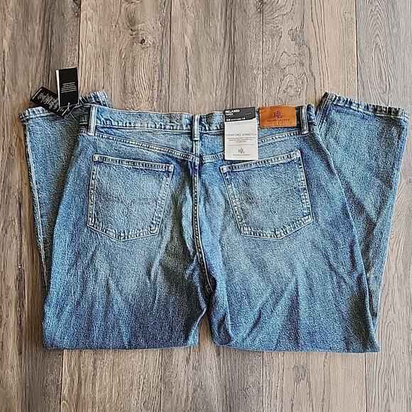 Ralph Lauren Womens Relaxed Taper Comfort Fit Stretch Jean RLL Size 14 NWT - Picture 4 of 6